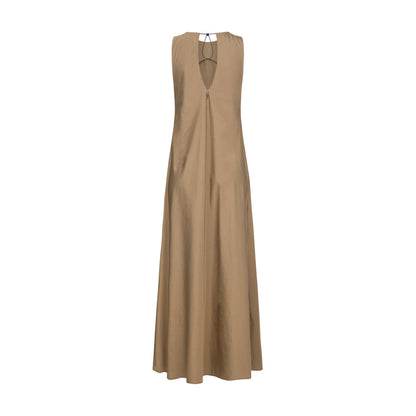 Black backless maxi dress
