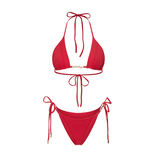 Women's two-piece swimsuit (red)