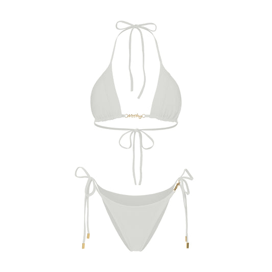 Women's two-piece swimsuit (milk white)