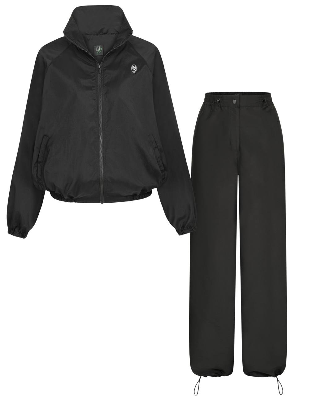 Women's tracksuit with a windbreaker and wide-leg trousers